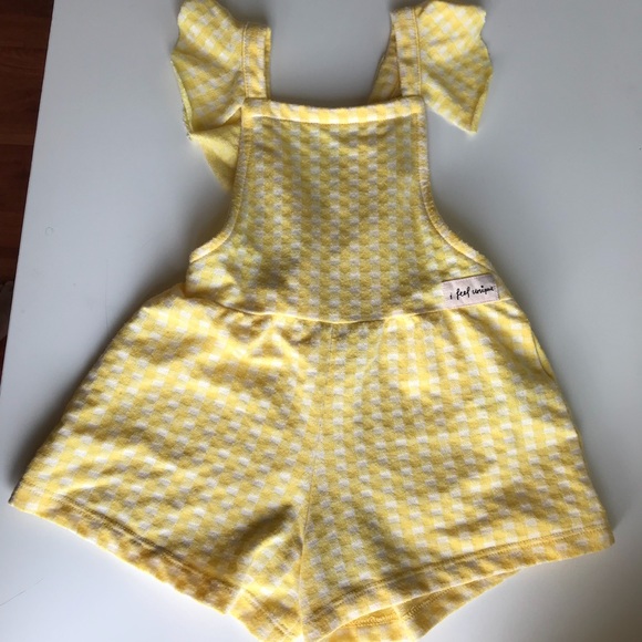 yellow romper baby girl